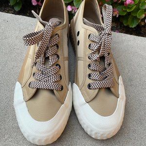 Zara sneakers tan/white, size 8